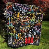Raised On Hip Hop Quilt Graffiti Art Style - Wonder Print Shop