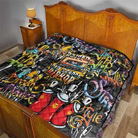 Raised On Hip Hop Quilt Graffiti Art Style - Wonder Print Shop