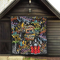 Raised On Hip Hop Quilt Graffiti Art Style - Wonder Print Shop