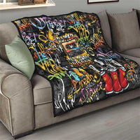 Raised On Hip Hop Quilt Graffiti Art Style - Wonder Print Shop