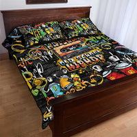 Raised On Hip Hop Quilt Bed Set Graffiti Art Style - Wonder Print Shop