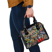 Raised On Hip Hop Shoulder Handbag Graffiti Art Style - Wonder Print Shop