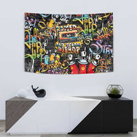 Raised On Hip Hop Tapestry Graffiti Art Style - Wonder Print Shop