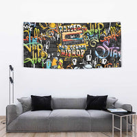 Raised On Hip Hop Tapestry Graffiti Art Style - Wonder Print Shop