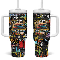 Raised On Hip Hop Tumbler With Handle Graffiti Art Style - Wonder Print Shop