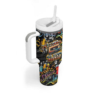 Raised On Hip Hop Tumbler With Handle Graffiti Art Style - Wonder Print Shop