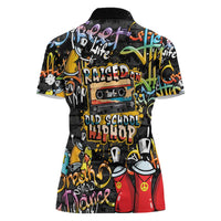 Raised On Hip Hop Women Polo Shirt Graffiti Art Style - Wonder Print Shop
