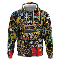 Raised On Hip Hop Zip Hoodie Graffiti Art Style - Wonder Print Shop