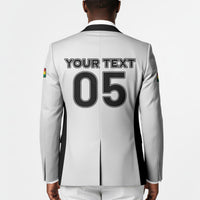 Custom Ghana Football 2026 Blazer Black Stars Never Fall White Version