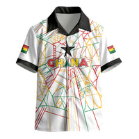 Custom Ghana Football 2026 Kid Hawaiian Shirt Black Stars Never Fall White Version