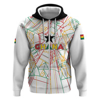 Custom Ghana Football 2026 Zip Hoodie Black Stars Never Fall White Version