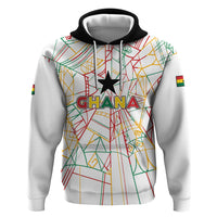 Custom Ghana Football 2026 Zip Hoodie Black Stars Never Fall White Version