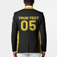Custom Ghana Football 2026 Blazer Black Stars Never Fall Black Version