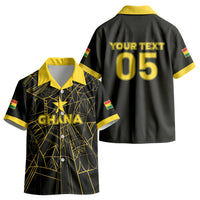Custom Ghana Football 2026 Kid Hawaiian Shirt Black Stars Never Fall Black Version LT05