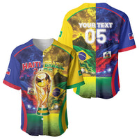 Custom Brazil Haiti 2026 World Football Baseball Jersey Go For Glory