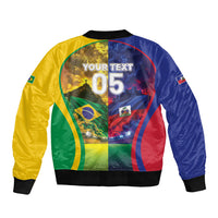 Custom Brazil Haiti 2026 World Football Bomber Jacket Go For Glory