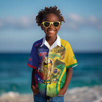 Custom Brazil Haiti 2026 World Football Kid Hawaiian Shirt Go For Glory