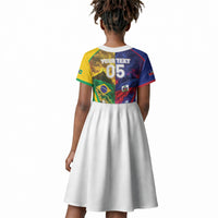 Custom Brazil Haiti 2026 World Football Kid Short Sleeve Dress Go For Glory