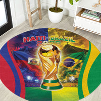 Brazil Haiti 2026 World Football Round Carpet Go For Glory