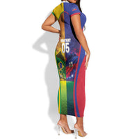Custom Brazil Haiti 2026 World Football Short Sleeve Bodycon Dress Go For Glory