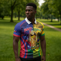 Custom Brazil Haiti 2026 World Football Zipper Polo Shirt Go For Glory