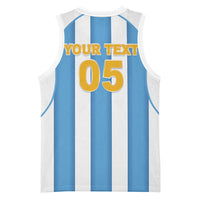 Custom World Football 2026 Argentina Basketball Jersey Vamos La Albiceleste