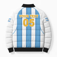 Custom World Football 2026 Argentina Bomber Puffer Jacket Vamos La Albiceleste