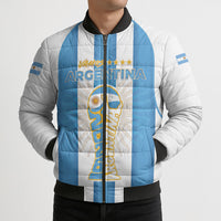 Custom World Football 2026 Argentina Bomber Puffer Jacket Vamos La Albiceleste