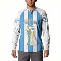 Custom World Football 2026 Argentina Button Sweatshirt Vamos La Albiceleste