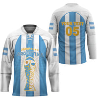 Custom World Football 2026 Argentina Hockey Jersey Vamos La Albiceleste
