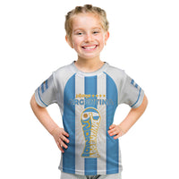 Custom World Football 2026 Argentina Kid T Shirt Vamos La Albiceleste