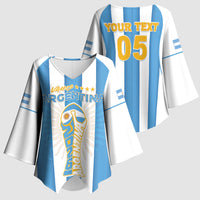 Custom World Football 2026 Argentina Kimono Sleeve Blouse Vamos La Albiceleste