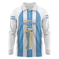 Custom World Football 2026 Argentina Long Sleeve Polo Shirt Vamos La Albiceleste