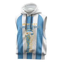 Custom World Football 2026 Argentina Sleeveless Hoodie Vamos La Albiceleste