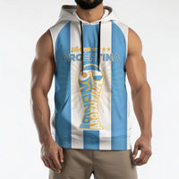 Custom World Football 2026 Argentina Sleeveless Hoodie Vamos La Albiceleste