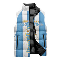 Custom World Football 2026 Argentina Sleeveless Puffer Jacket Vamos La Albiceleste