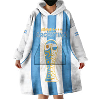 Custom World Football 2026 Argentina Wearable Blanket Hoodie Vamos La Albiceleste