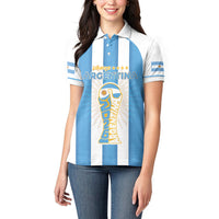 Custom World Football 2026 Argentina Women Polo Shirt Vamos La Albiceleste