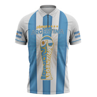 Custom World Football 2026 Argentina Zipper Polo Shirt Vamos La Albiceleste