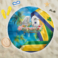 Saint Vincent And The Grenadines Beach Blanket 46 Years Of Independence - Wonder Print Shop