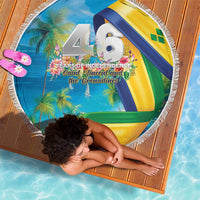 Saint Vincent And The Grenadines Beach Blanket 46 Years Of Independence - Wonder Print Shop