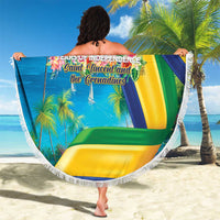 Saint Vincent And The Grenadines Beach Blanket 46 Years Of Independence - Wonder Print Shop