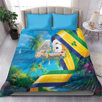 Saint Vincent And The Grenadines Bedding Set 46 Years Of Independence - Wonder Print Shop