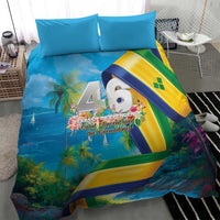 Saint Vincent And The Grenadines Bedding Set 46 Years Of Independence - Wonder Print Shop