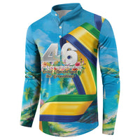 Saint Vincent And The Grenadines Button Sweatshirt 46 Years Of Independence - Wonder Print Shop