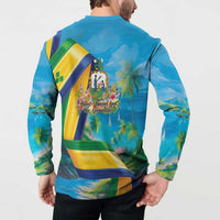 Saint Vincent And The Grenadines Button Sweatshirt 46 Years Of Independence - Wonder Print Shop