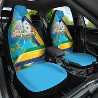 Saint Vincent And The Grenadines Car Seat Cover 46 Years Of Independence - Wonder Print Shop