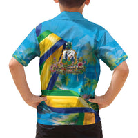 Saint Vincent And The Grenadines Family Matching Puletasi and Hawaiian Shirt 46 Years Of Independence - Wonder Print Shop