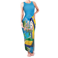 Saint Vincent And The Grenadines Family Matching Tank Maxi Dress and Hawaiian Shirt 46 Years Of Independence - Wonder Print Shop