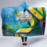 Saint Vincent And The Grenadines Hooded Blanket 46 Years Of Independence - Wonder Print Shop